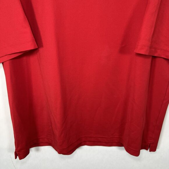 Under Armour Short Sleeve Mock Neck Relaxed Fit Shirt Mens Size Large Red Logo - Picture 3 of 10